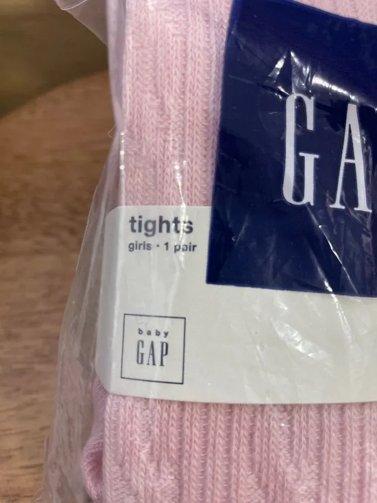 SALE! NWT GAP Light Pink Ribbed Tights SIZE 4-5 - Picture 4 of 6